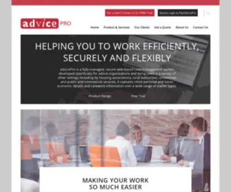 Advicepro.org.uk(Case Management Software) Screenshot