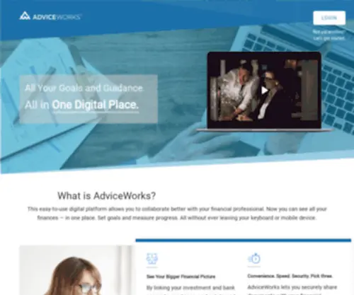 Adviceworks.net(AdviceWorks Client Portal) Screenshot