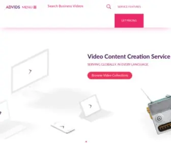 Advidsonline.com(Video Content Creation Service) Screenshot