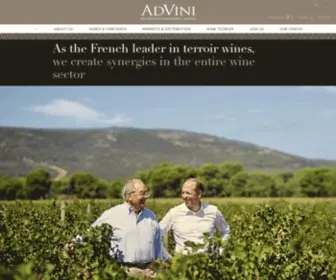 Advini.com(Leader français des vins de terroir) Screenshot