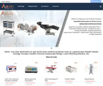 Advinmedicalproducts.com(Advin Heath Care) Screenshot