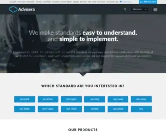 Advisera.com(We make standards easy to understand & simple to implement) Screenshot
