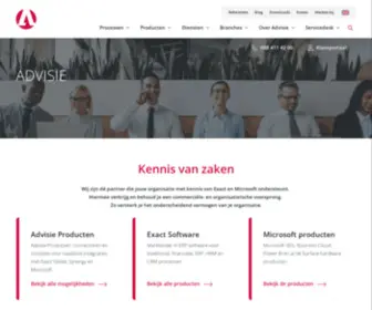 Advisie.nl(De enige Exact Platinum en Microsoft Gold Partner in Nederland) Screenshot
