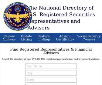 Advisor-Registry.org(Financial Advisor Search) Screenshot