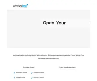Advisorbox.com(Home) Screenshot