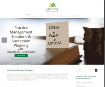 Advisorbusinesssolutions.com(Succession Planning for Financial Advisors) Screenshot