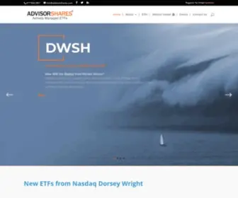 Advisorshares.com(Actively Managed ETFs) Screenshot