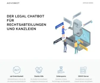 Advobot.de(Der Legal Chatbot fÃ¼r Rechtsabteilungen und Kanzleien) Screenshot