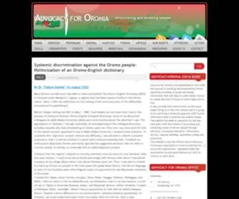 Advocacy4Oromia.org(Advocacy for Oromia) Screenshot