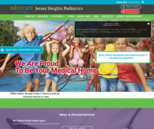 Advocarejerseyheightspeds.com(Advocare Jersey Heights Pediatrics) Screenshot