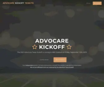 Advocarekickofftickets.com(Tickets for the 2021 AdvoCare Texas Kickoff game are on sale now) Screenshot