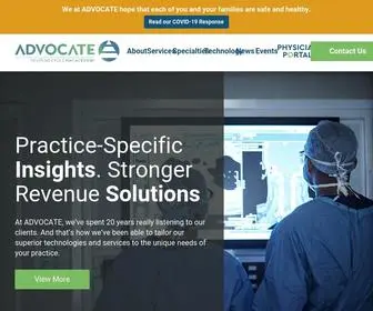 Advocatercm.com(ADVOCATE Radiology & Billing) Screenshot