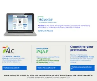 Advocis.ca(Advocis Home) Screenshot