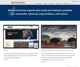 Advomatic.com(Sturdy sites that support change) Screenshot