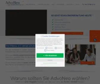 Advoneo-Schuldnerberatung.de(AdvoNeo Schuldnerberatung) Screenshot