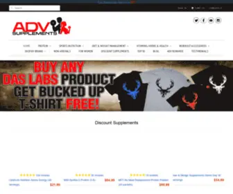 Advsupplements.com(Discount Supplements and Sports Nutrition) Screenshot