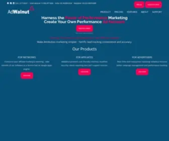 Adwalnut.com(Affiliate performance marketing software) Screenshot