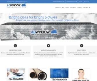 Adwindowscreens.com(Projection films and screens manufacturer) Screenshot