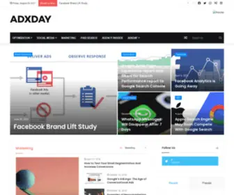 AdxDay.com(News and Insights on Digital Marketing) Screenshot