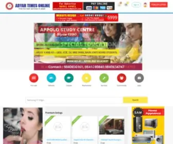 Adyartimesonline.com(ADYAR TIMES for advertise contactBanner Ads) Screenshot