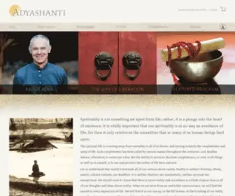 Adyashanti.org(Adyashanti) Screenshot