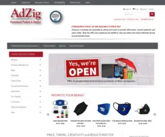 Adzig.com(Promotional Products &amp; Displays) Screenshot