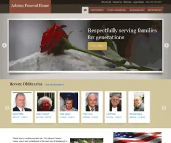 Adzimafuneralhome.com(Adzima Funeral Home) Screenshot