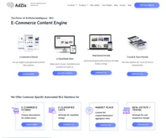 Adzis.com(ECommerce Content Engine) Screenshot