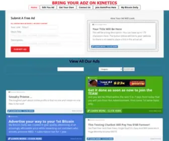 Adzkinetics.net(Bring Your Adz On Kinetics) Screenshot