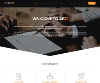 AE21.com(AE21 Online Insurance Consulting & Expert Services) Screenshot