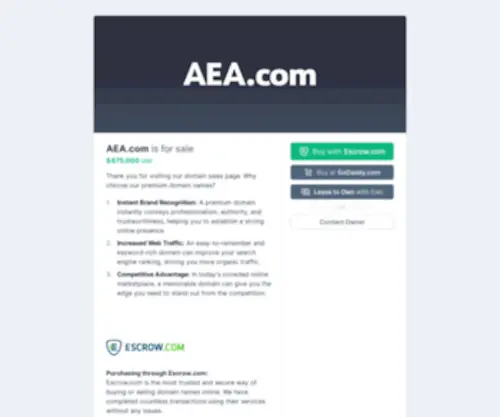Aea.com(AEA Group web site) Screenshot