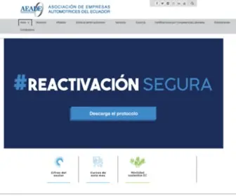 Aeade.net(Asociación de Empresas Automotrices del Ecuador) Screenshot