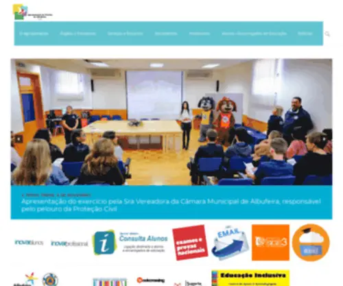 Aealbufeira.pt(O primeiro Agrupamento de Escolas de Albufeira) Screenshot