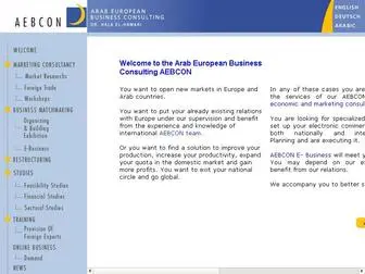 Aebcon.com(Arab European Business Consulting) Screenshot