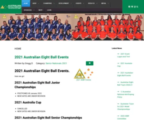 Aebf.com.au(AEBF Australian Eight Ball Federation Inc) Screenshot