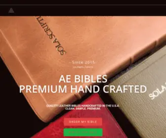 Aebibles.com(The Ultimate Hand Made Goatskin Bibles) Screenshot