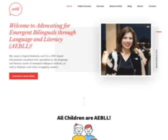 Aebll.com(Advocating for Emergent Bilinguals through Language and Literacy) Screenshot