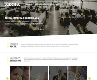 Aecsa.com.co(Cobranza y recuperación de cartera de Colombia) Screenshot