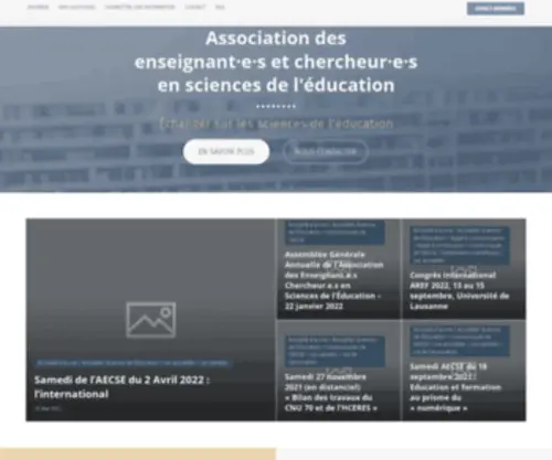 Aecse.net(Association des Chercheurs en Sciences de l'Education AECSE) Screenshot