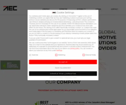 Aecsolutions.com(THE Automotive Solutions Company) Screenshot