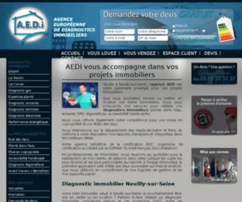 Aedi.eu(Diagnostic immobilier Neuilly) Screenshot