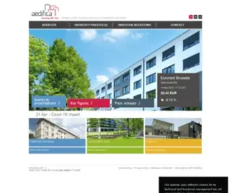 Aedifica.be(Homepage – Aedifica) Screenshot