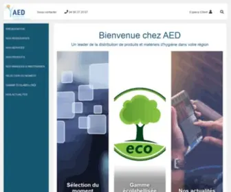 Aednet.fr(AED – Distribution de produits et matériels d’hygiène) Screenshot