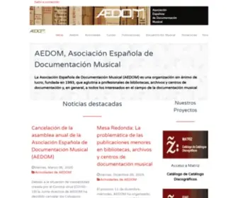 Aedom.org(Asociación Española de Documentación Musical) Screenshot