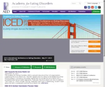 Aedweb.org(Academy for Eating Disorders) Screenshot