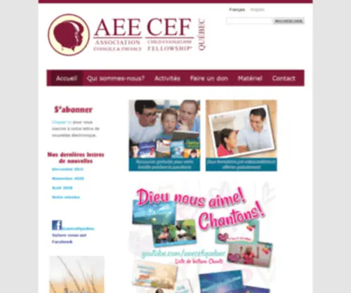 AeecefQuebec.org(AEE CEF) Screenshot