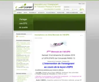 Aeeps.org(Association pour l'enseignement de l'Eduction Physique et Sportive) Screenshot