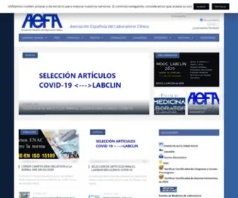 Aefa.es(Asociación Española del Laboratorio Clínico) Screenshot