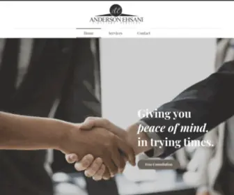 Aefiduciary.com(Anderson Ehsani Fiduciary Services) Screenshot