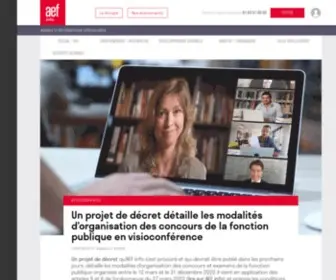 Aefinfo.fr(AEF info • Agence d'informations spécialisées) Screenshot